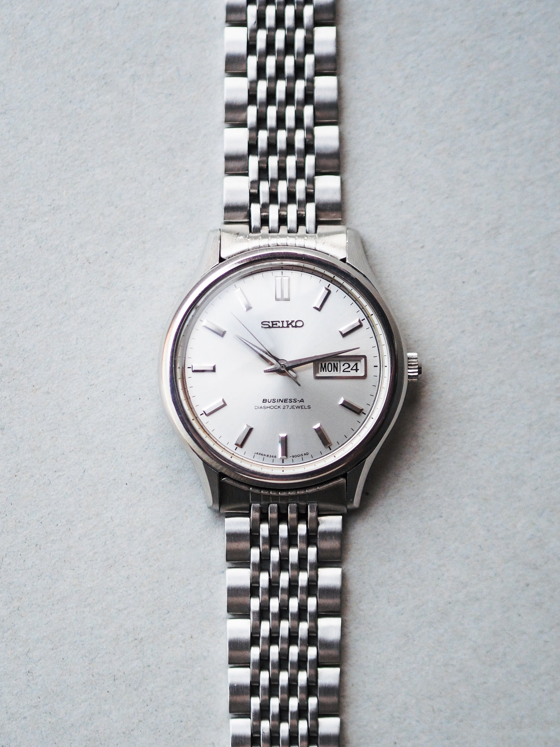 Seiko Business-A 8346-9000 Silver Sunburst Dial 