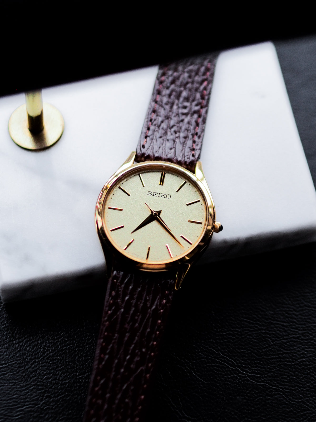 Seiko Dolce SACM150 8J41-0AJ0 Gold Kira-zuri Textured Dial