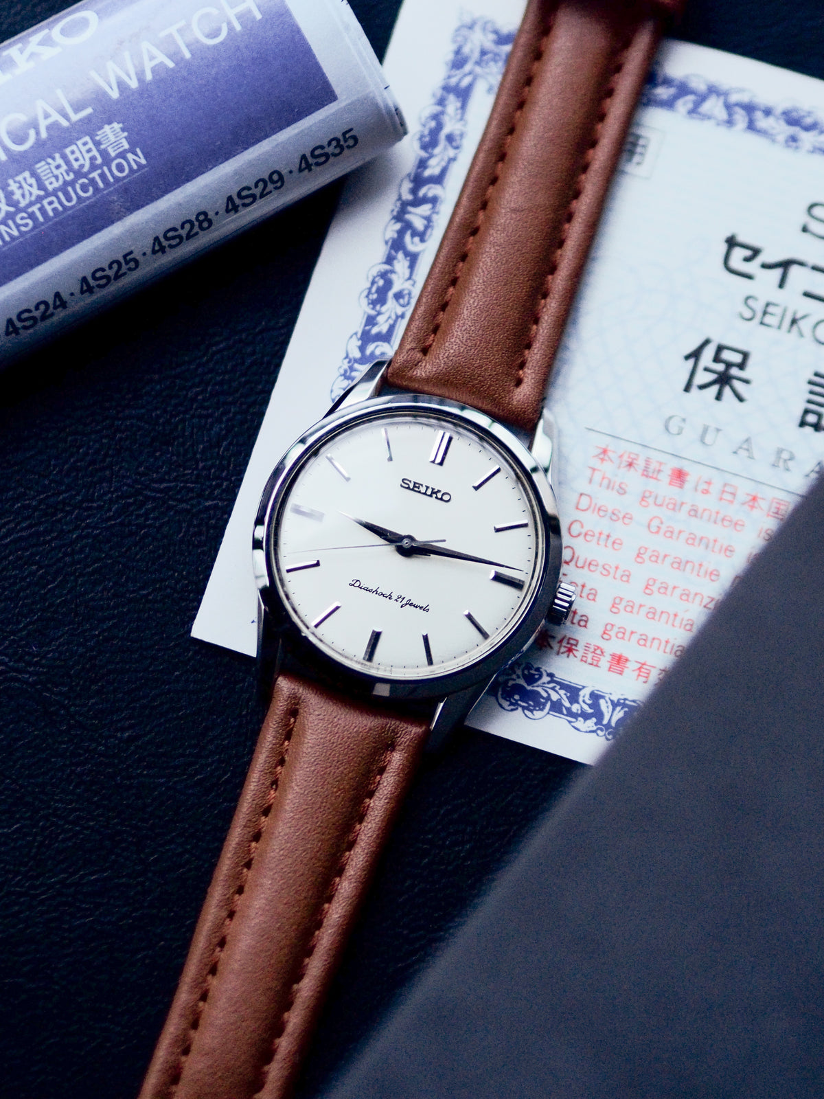 Seiko SCVG005 4S24-0070 Manual Winding White Dial