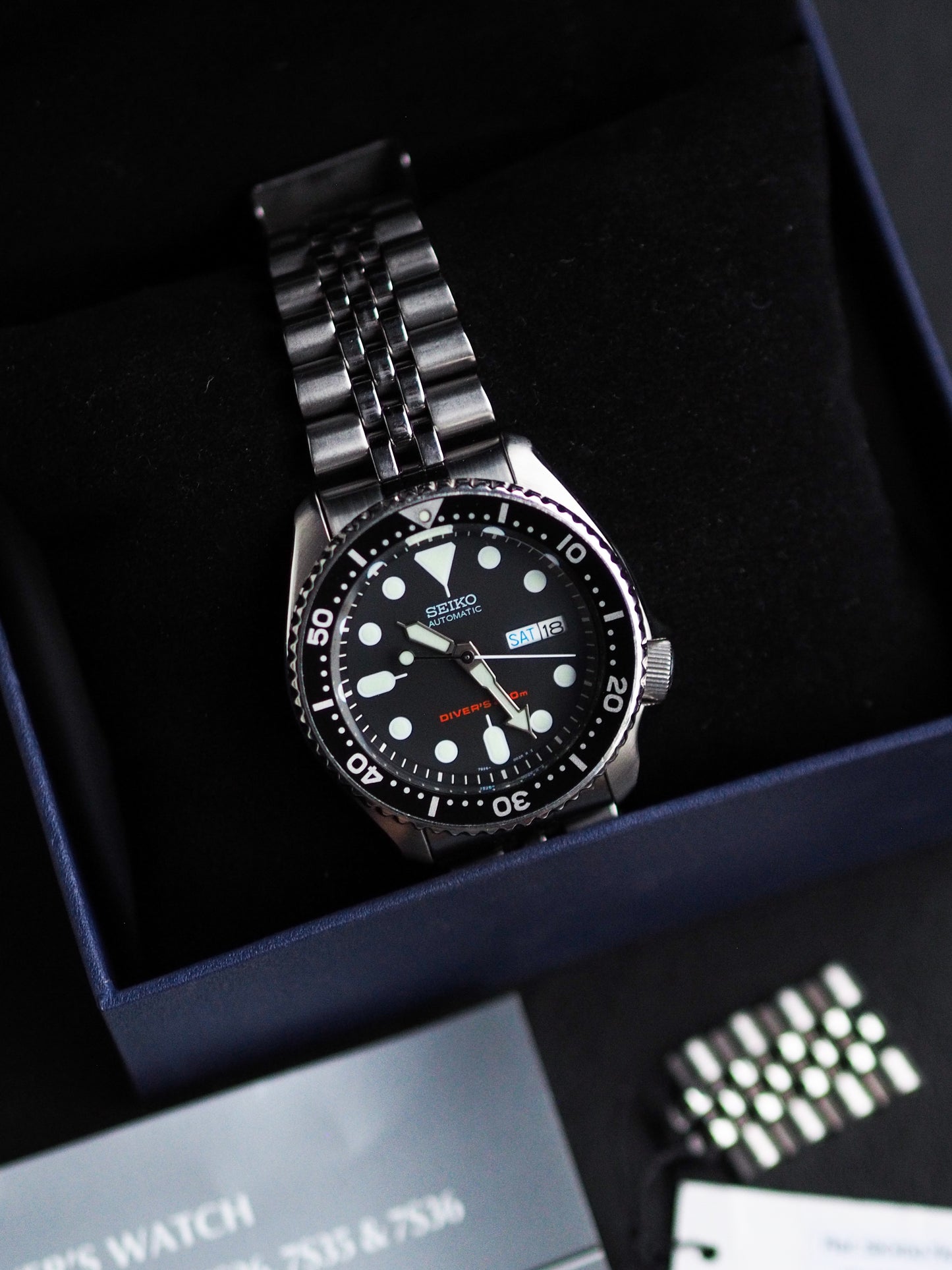 Seiko SKX007K2 7S26-0020 Diver Black Dial