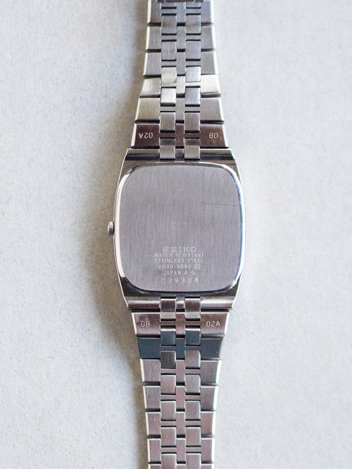 Seiko Quartz Seagull 6030-5090 Tank White Tile Dial