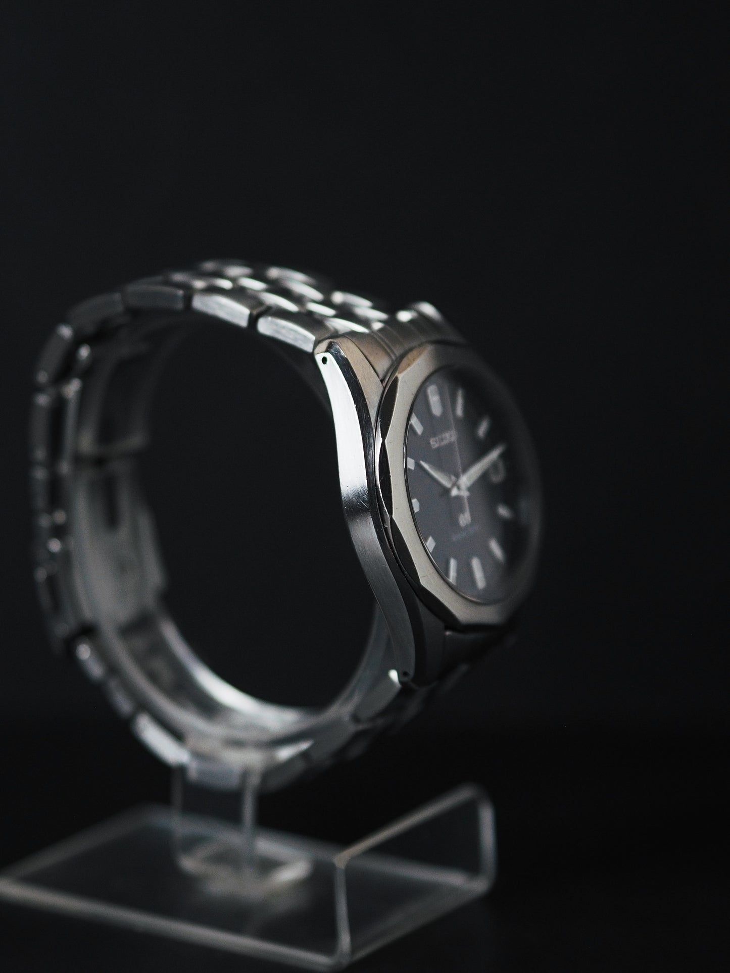 Grand Seiko Quartz SBGV001 Black Waffle Textured Dial