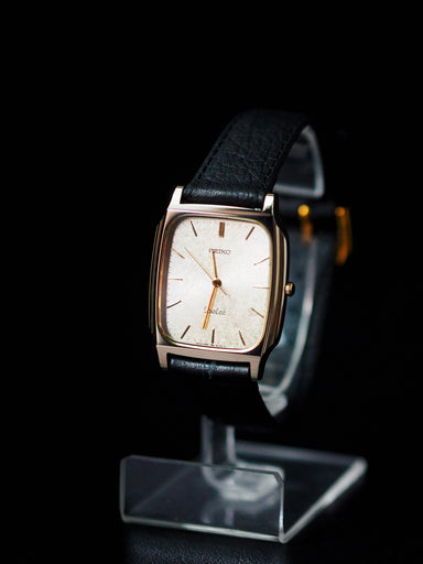Seiko Dolce 8N41-5070 Tungsten Carbide Gold Brushed Dial