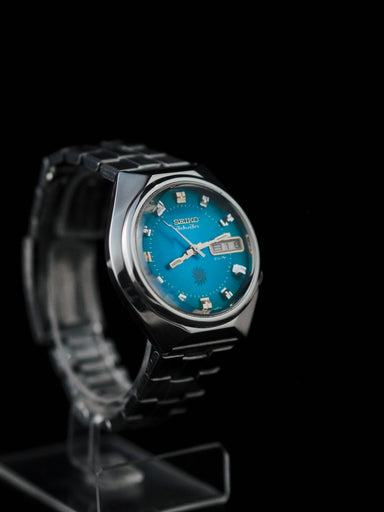 Seiko Advan 7019-7290 Faceted Crystal Blue Tosca Dial