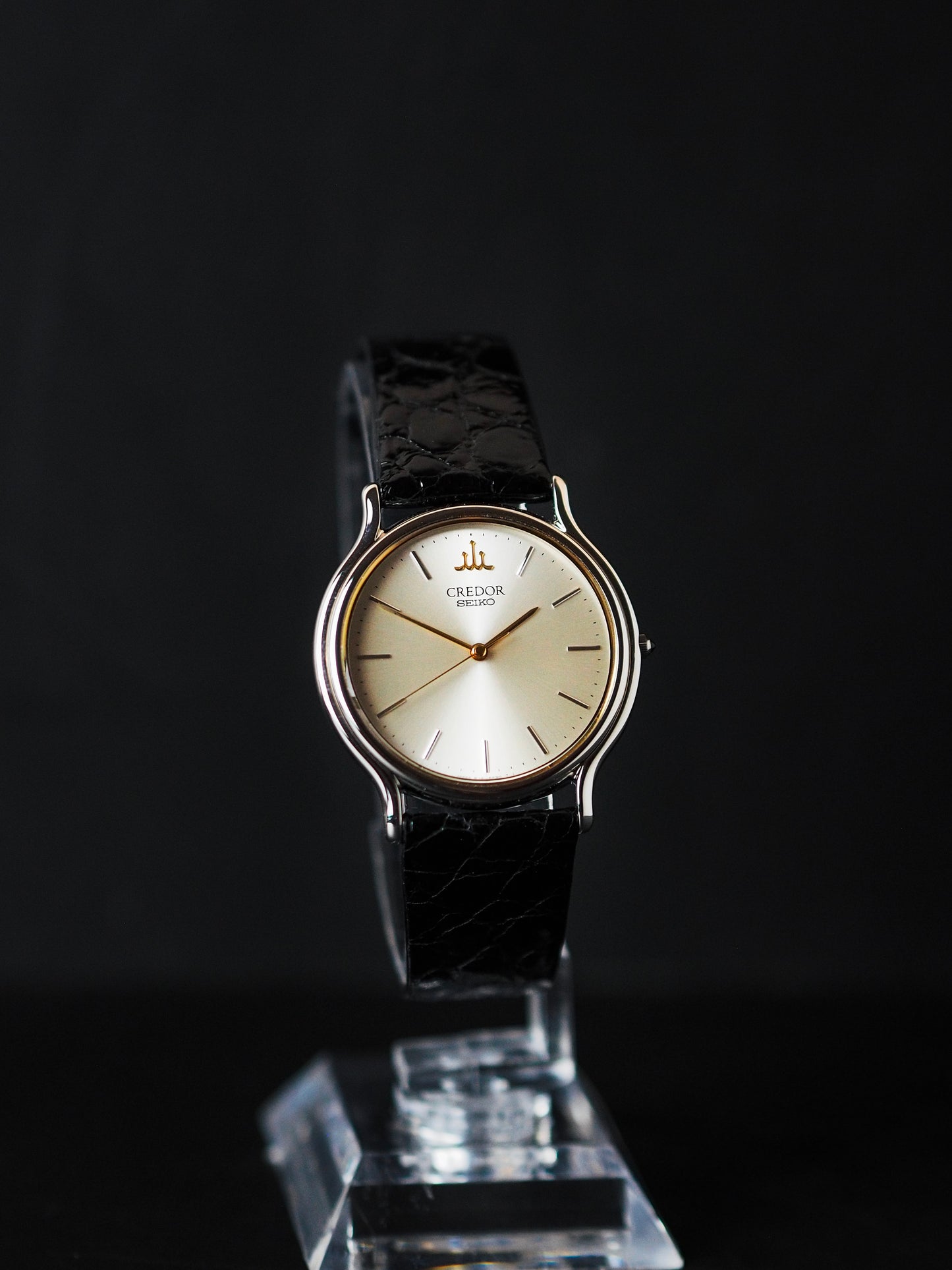 Credor Seiko 8J81-6A30 Gold Ring Silver Dial