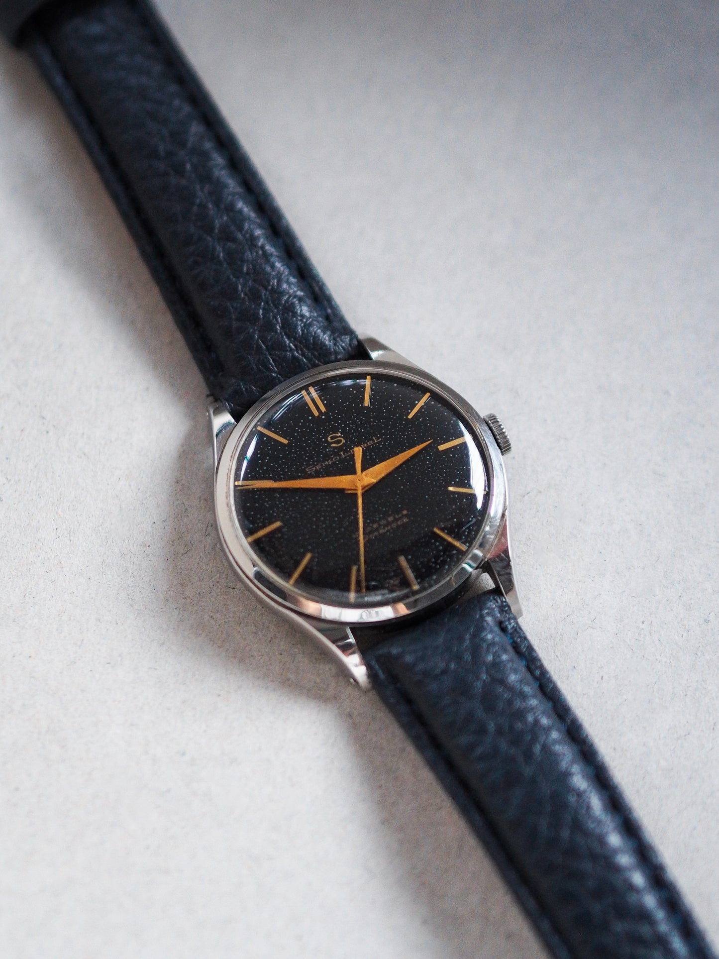 Seiko Laurel 17J 14038 Black Stardust Dial