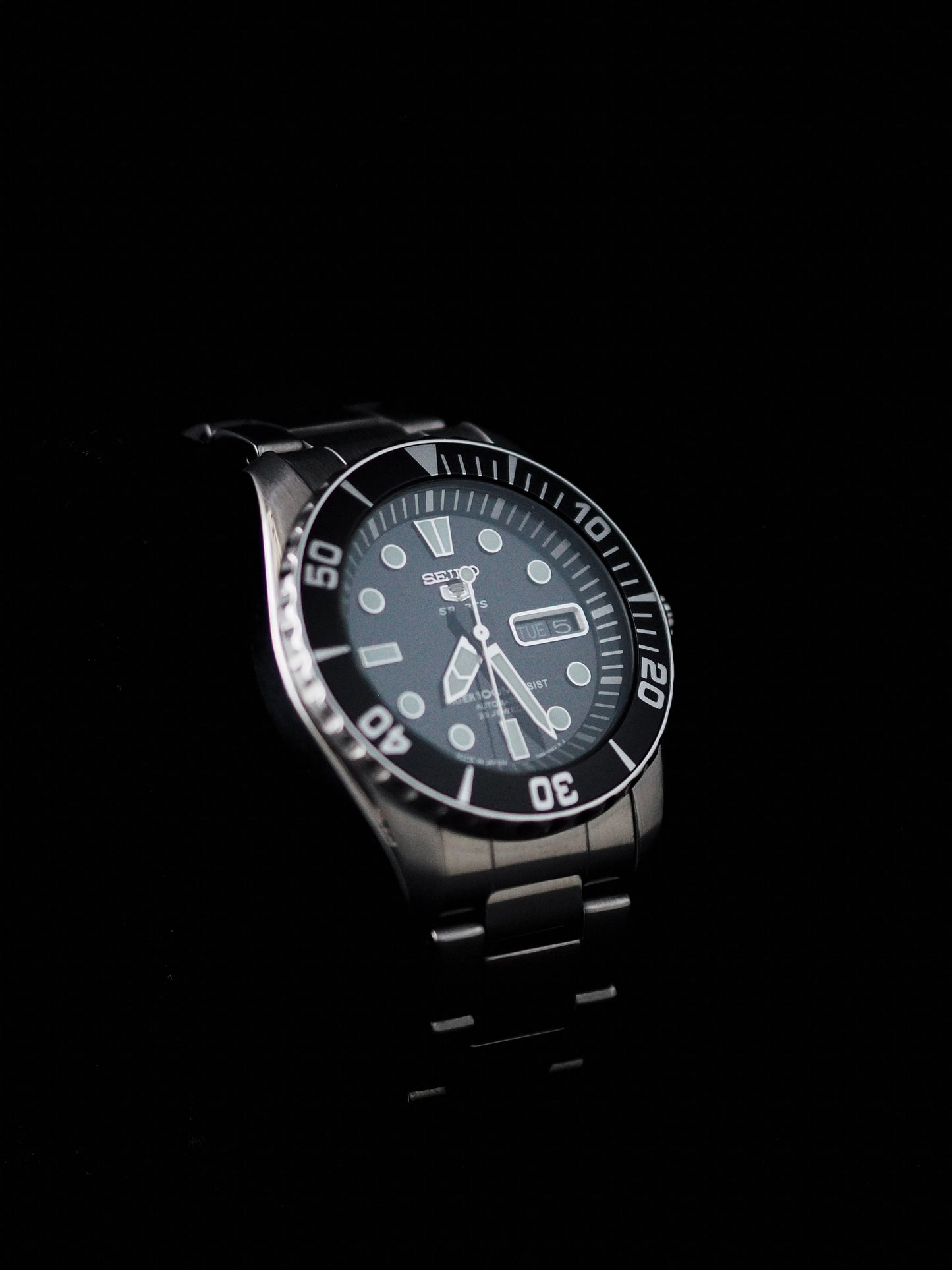 Seiko 5 Sports SNZF17J1 Sea Urchin Black Dial