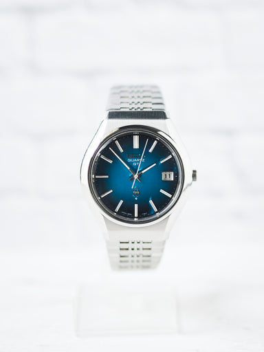 Seiko Quartz QT 3802-7110 Blue Gradient Dial
