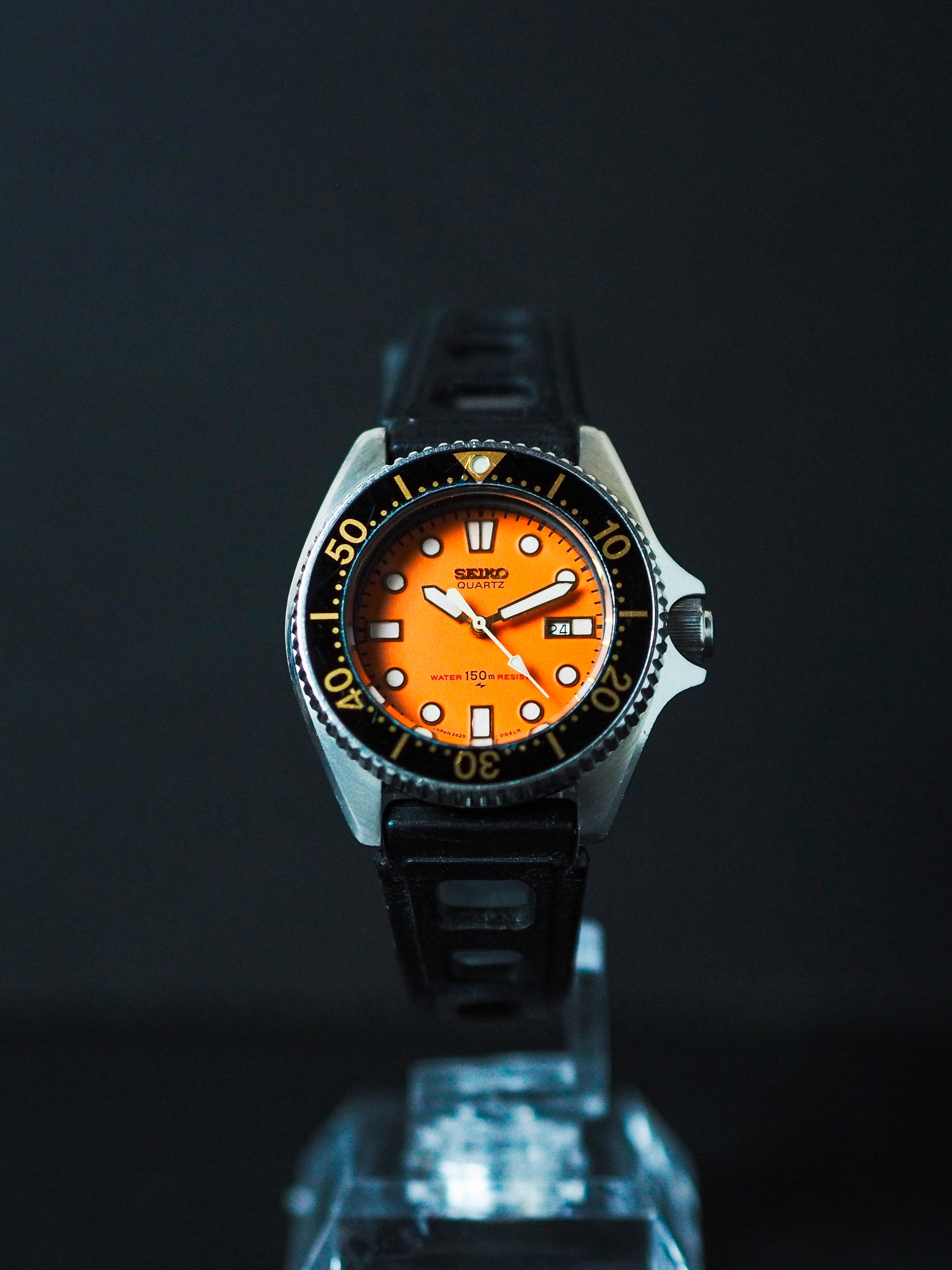 Seiko 2625 0010 Quartz Mini Diver Orange Dial