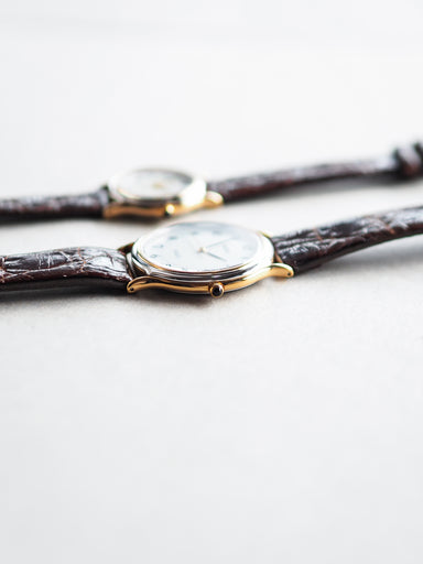 Couple Seiko Dolce 5E61-0A20 2J31-0A50 Two Tone MOP Breguet Dial