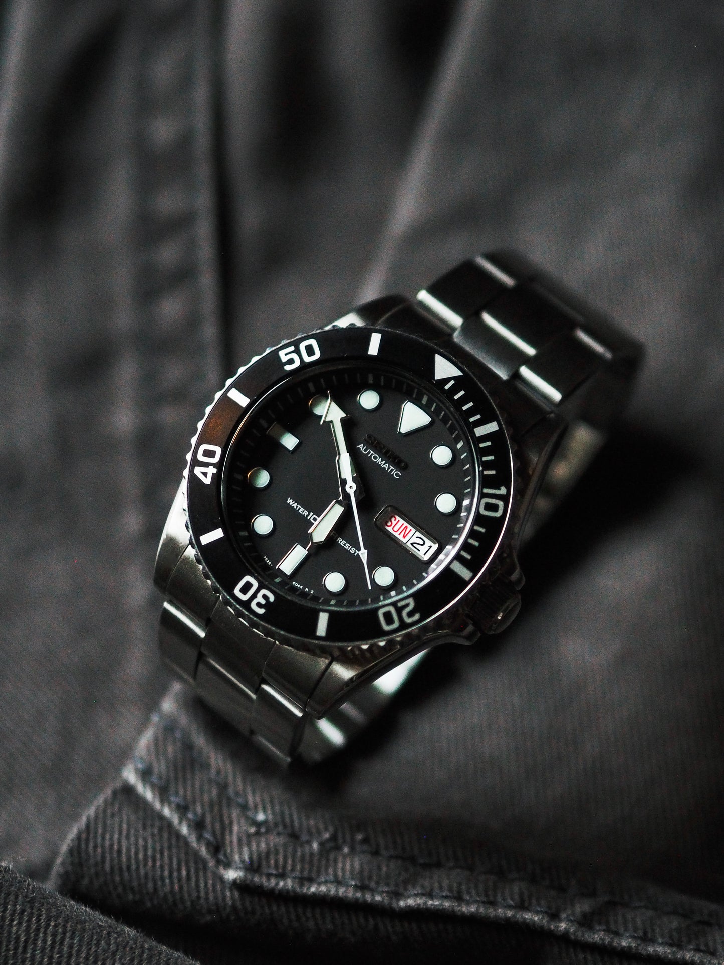 精工 7S26-0040 SKX031 Submariner 黑色表盘