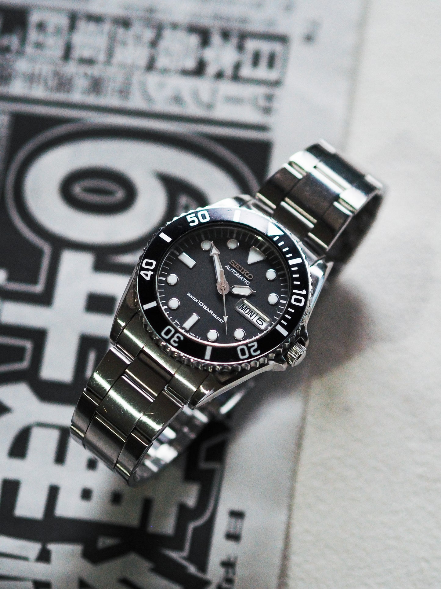 Seiko 7S26-0050 SKX023 Submariner Black Dial