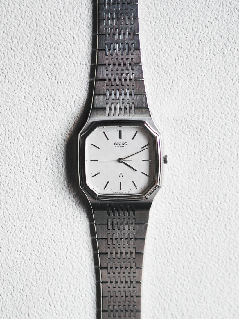 Seiko Quartz 6030-5080 Octagon White Checkers Dial