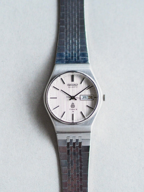 Seiko Type II 4336-8040 Silver Pinstripe Dial