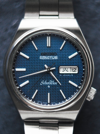 Seiko 5 Actus 6306-8010 Silverwave Blue Shuriken Dial
