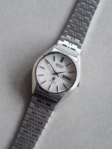 Seiko Quartz 4623-8020 Type II White Pinstripe Dial