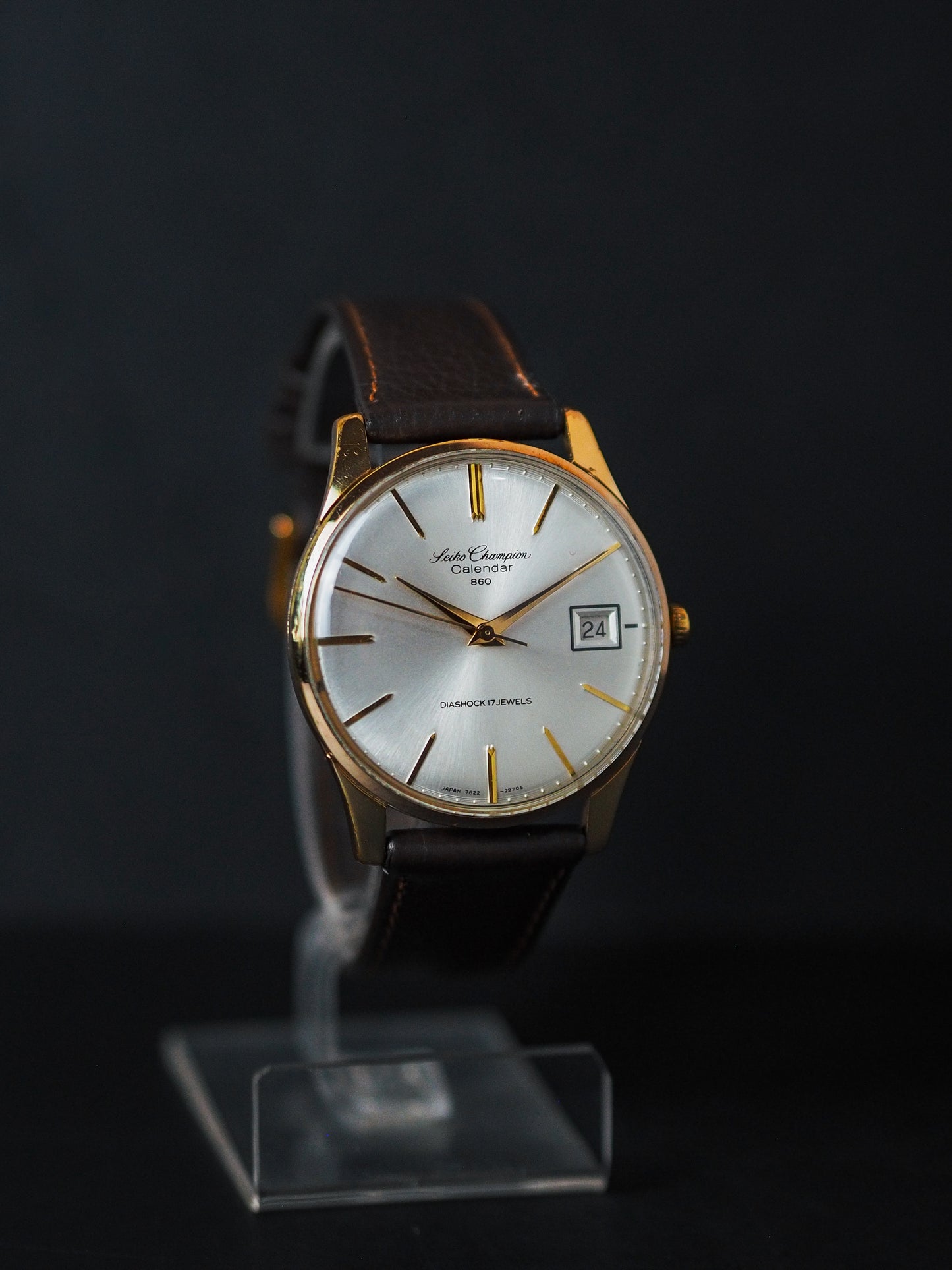 Seiko Champion 860 Calendar J15017 SGP White Sunburst Dial