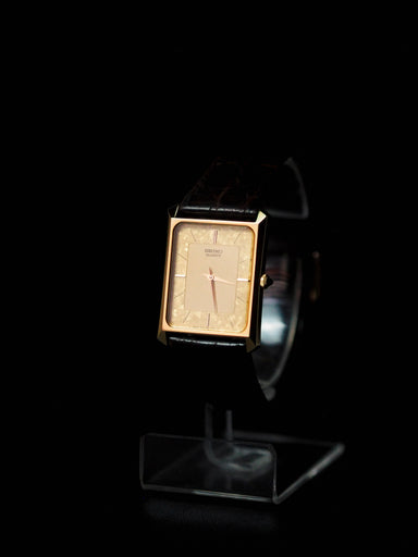 Seiko Quartz 7430-5230 GHA Tank Dual Gold Pattern Dial