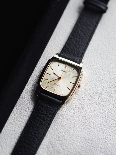 Seiko Dolce 8N41-5070 Tungsten Carbide Gold Brushed Dial