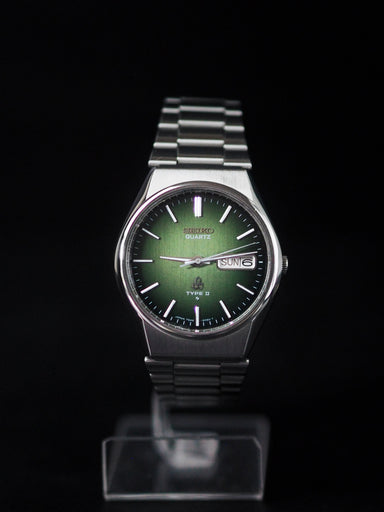 Seiko Type II 7546-8070 Radiant Green Linear Textured Dial