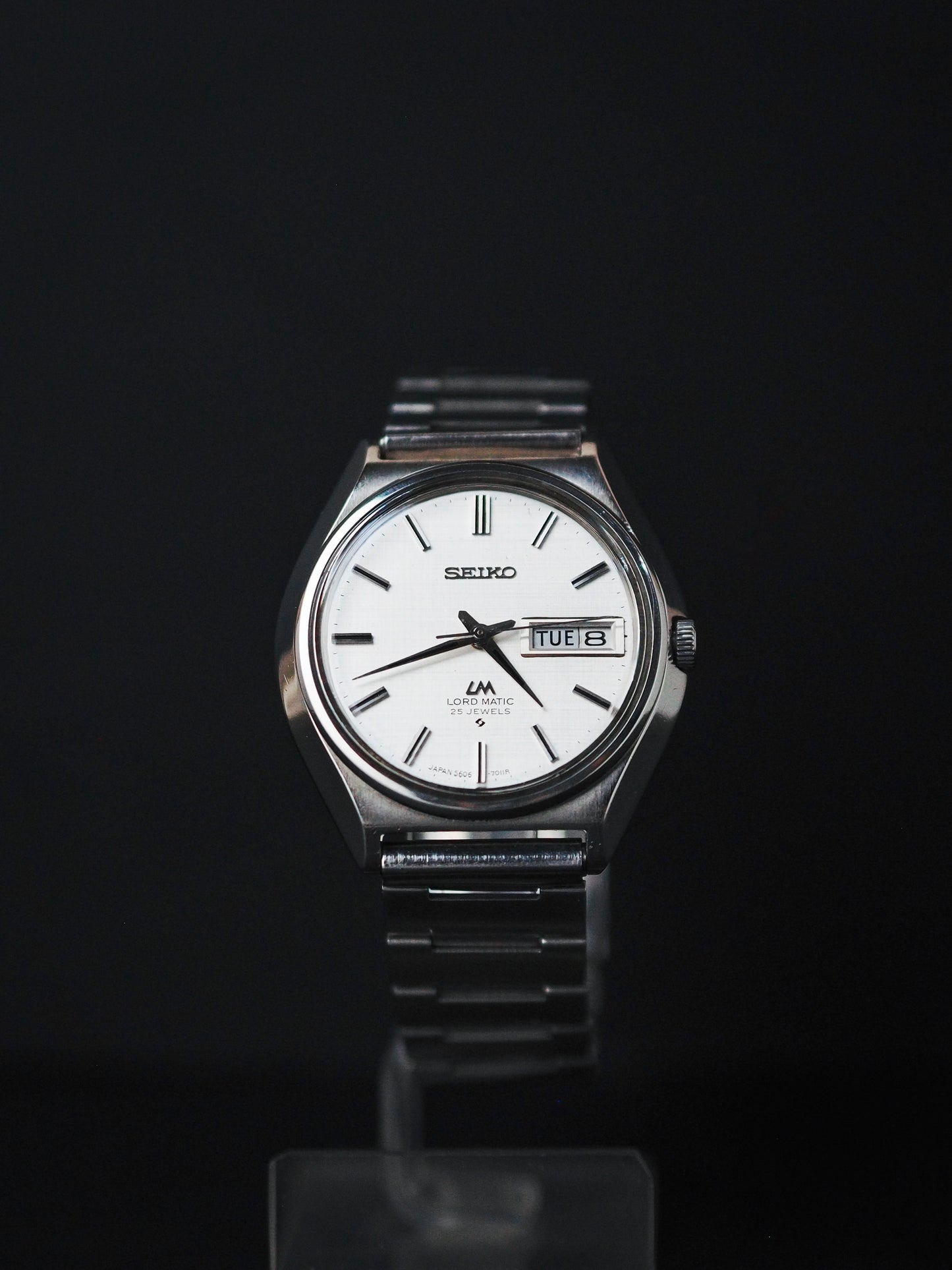 Seiko LM 5606-7010 Lord Matic White Linen Dial