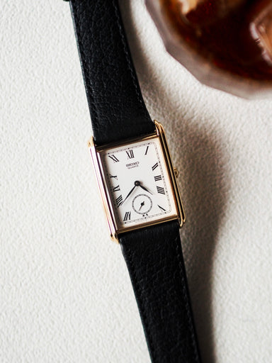 ​【希少】SEIKO セイコー クォーツ 2628-5010ローマンインデックス Seiko Quartz 2628-5010 JDM Tank Sub-second White Roman Dial