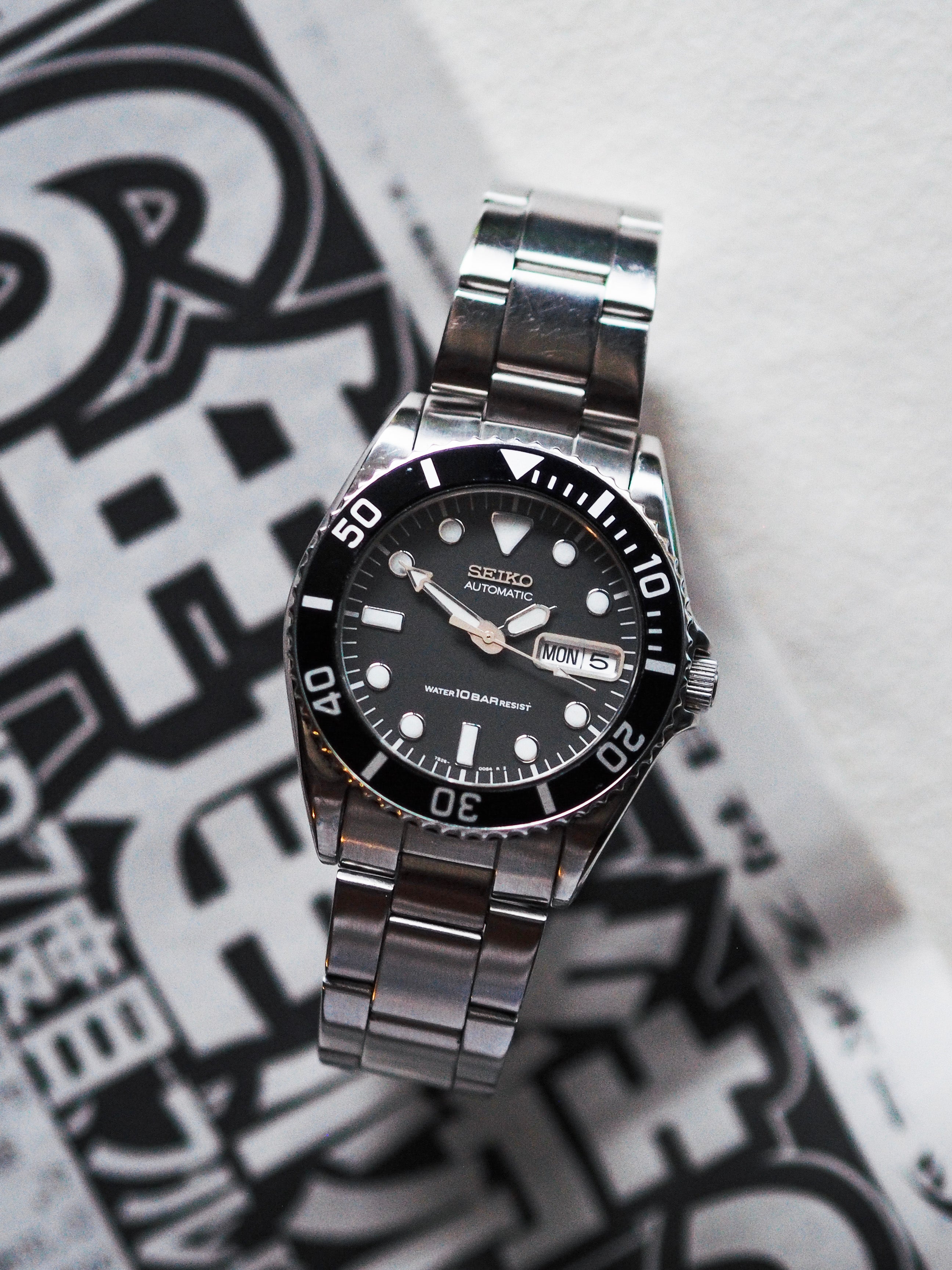 Seiko 7S26-0050 SKX023 Submariner Black Dial