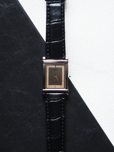 Seiko Dolce 1220-5110 Tank Chinoise Tungsten Carbide Gold Champagne Di