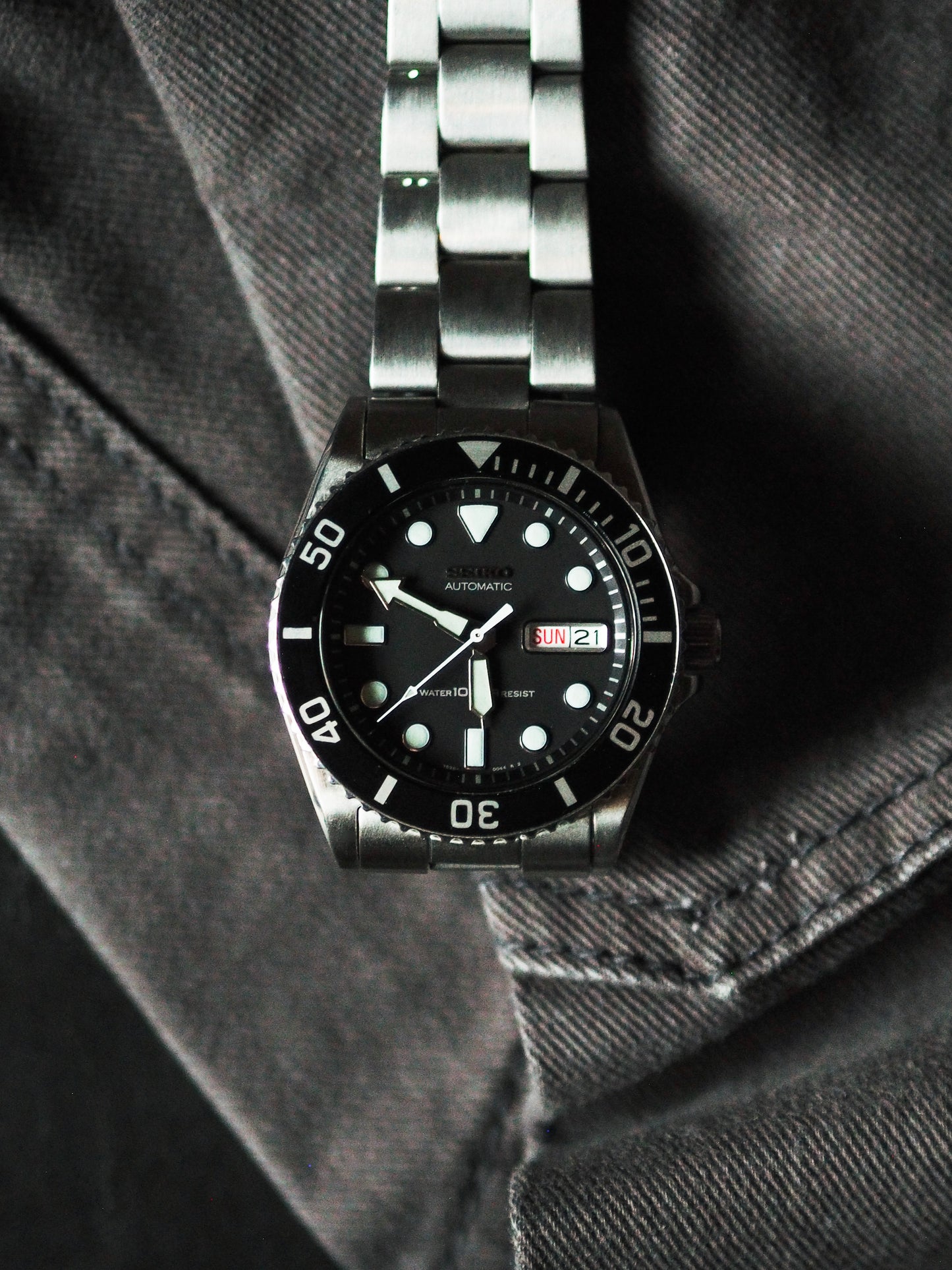 精工 7S26-0040 SKX031 Submariner 黑色表盘