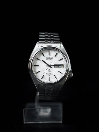 SEIKO シルバーウェーブ　4336-8090 稼働良品 Seiko Quartz 4336-8090 Silverwave White Waffle Dial