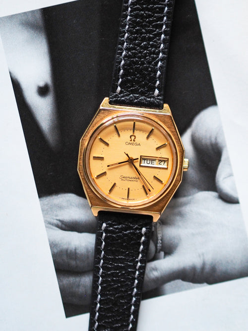 OMEGA Seamaster 腕時計 ブラック/ゴールド 1988 Omega Men's 38mm Polaris Seamaster Ani-Digi Olympic