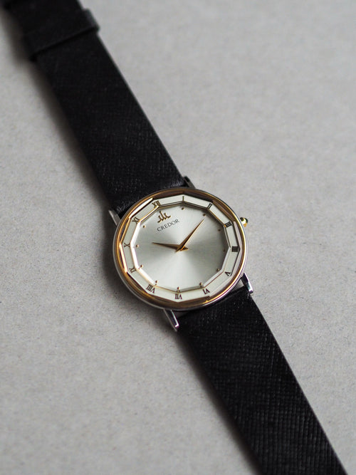 フレイター Credor 2F70-0290 18KT Bezel Silver Sunburst Stepped dial