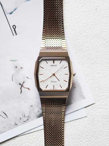 Seiko Dolce 9531-5150 Tungsten Carbide White Textured Dial