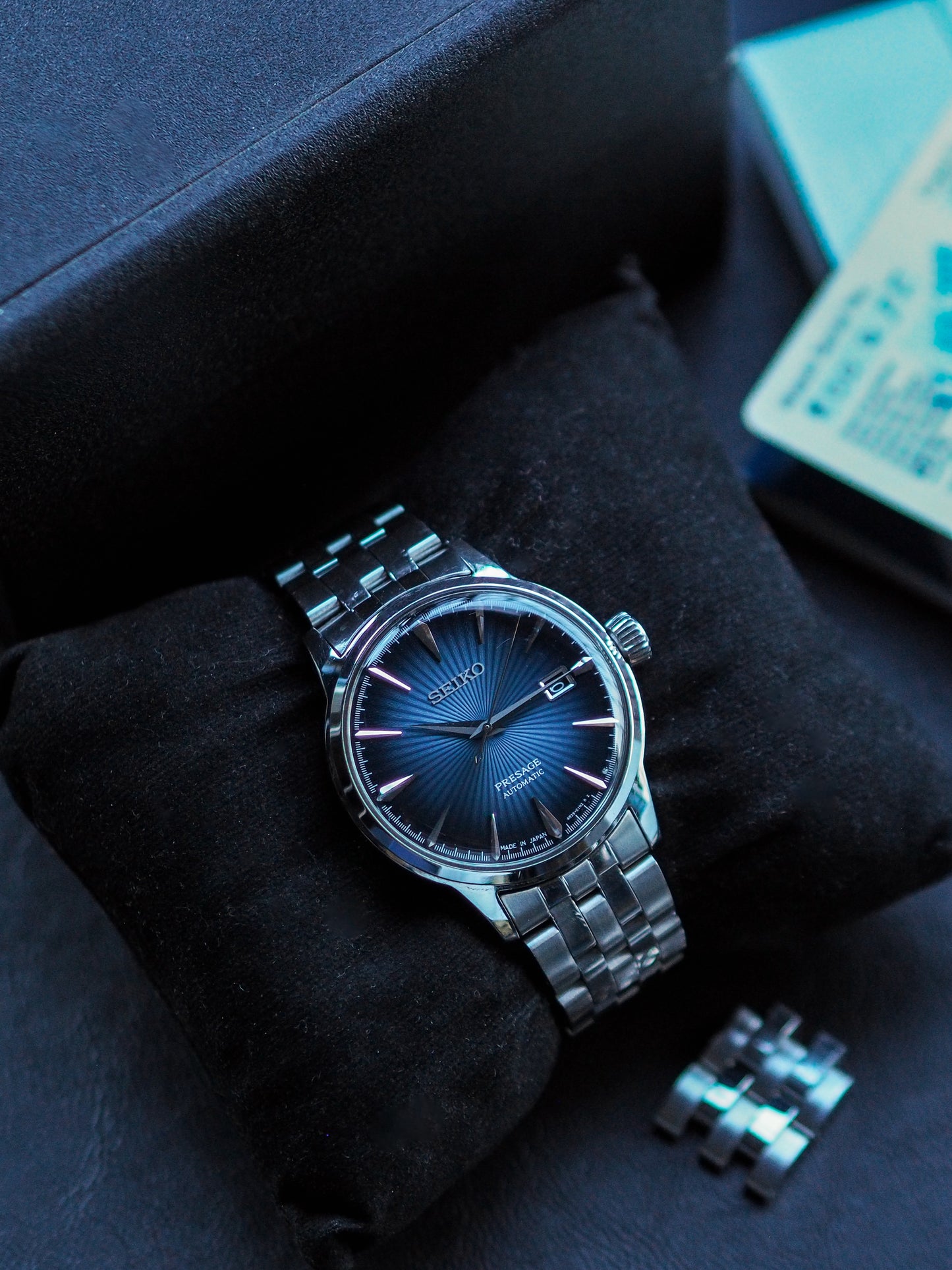 Seiko Presage SRPB41 Cocktail Time Blue Moon Dial