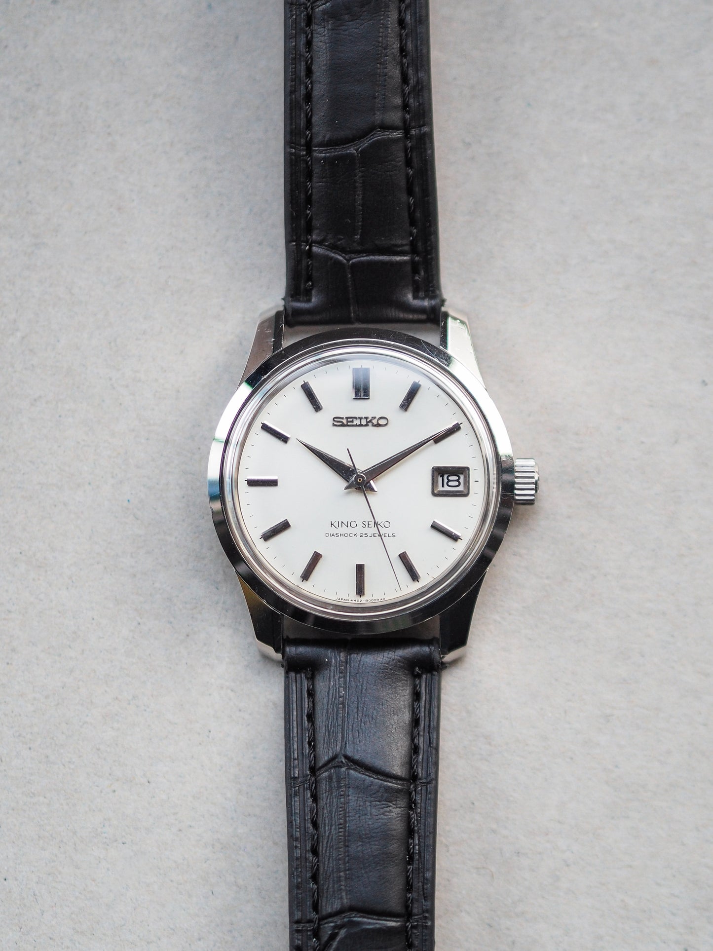 Seiko 44KS King Seiko 4402-8000 White Sunburst Dial