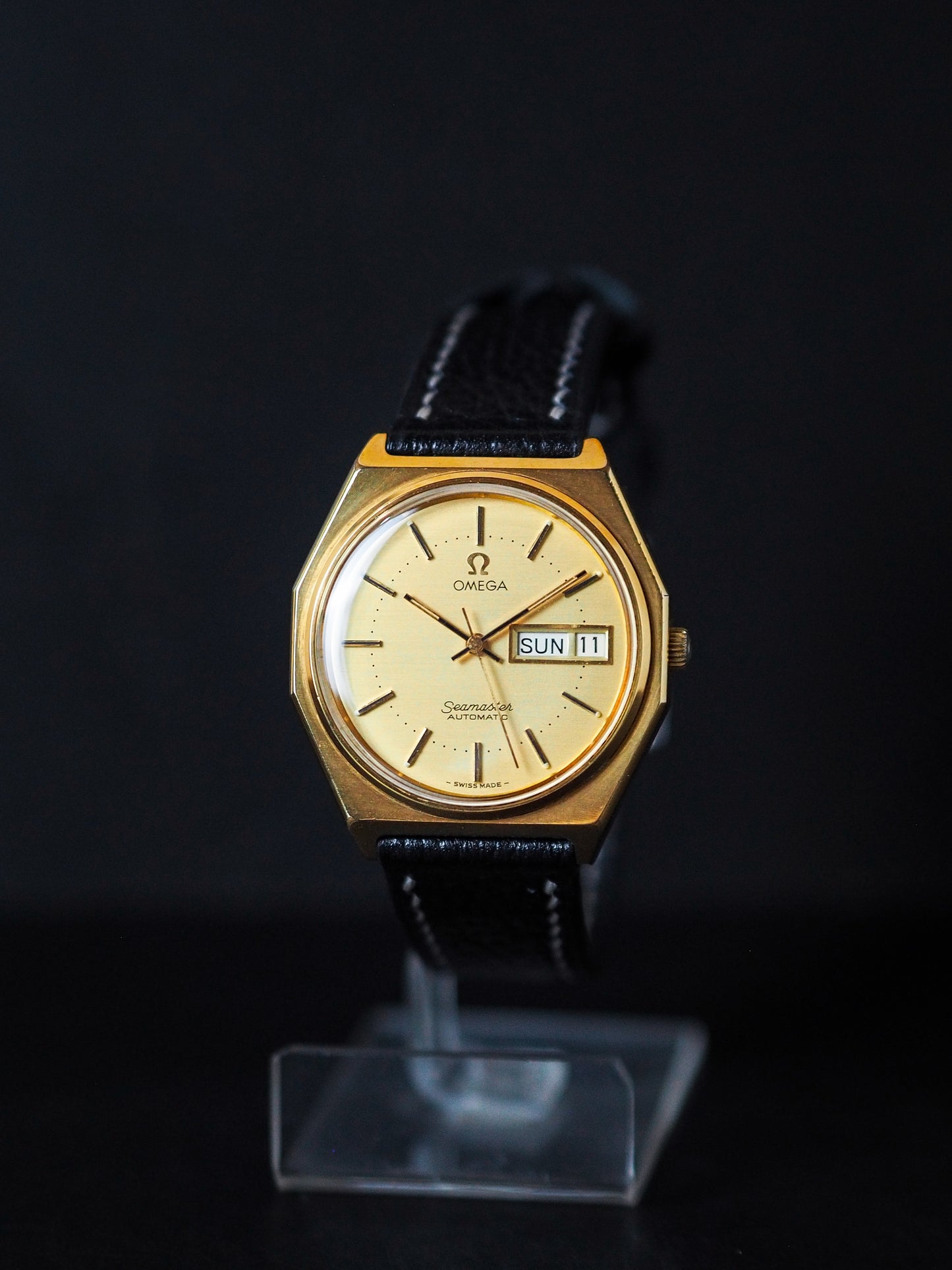 Omega Seamaster Cal. 1020 SGP Octagon Shape Gold Dial