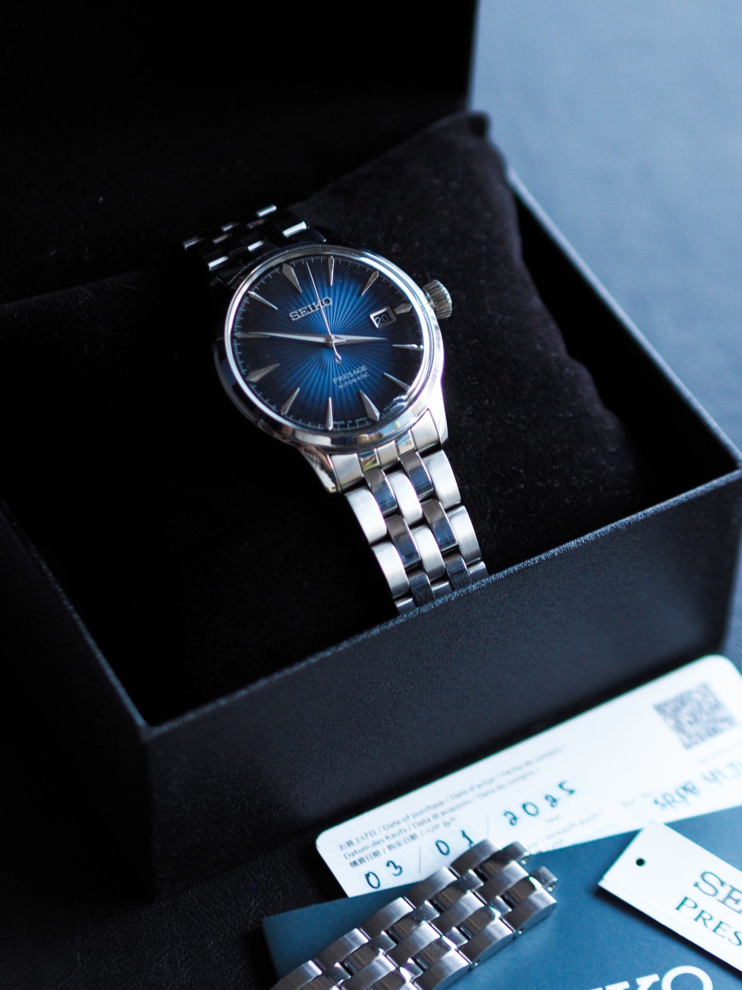 Seiko Presage SRPB41J1 Cocktail Time Blue Moon Dial