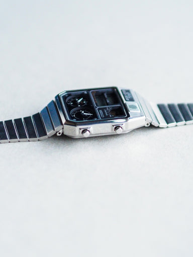 Citizen ANA DIGI TEMP 8989 JG2101-78E Silver Black Dial Reissue Model