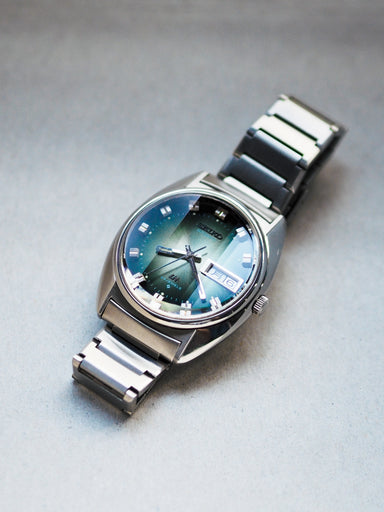 Seiko LM 5606-7230 Lord Matic Faceted Crystal Green Sunburst Dial