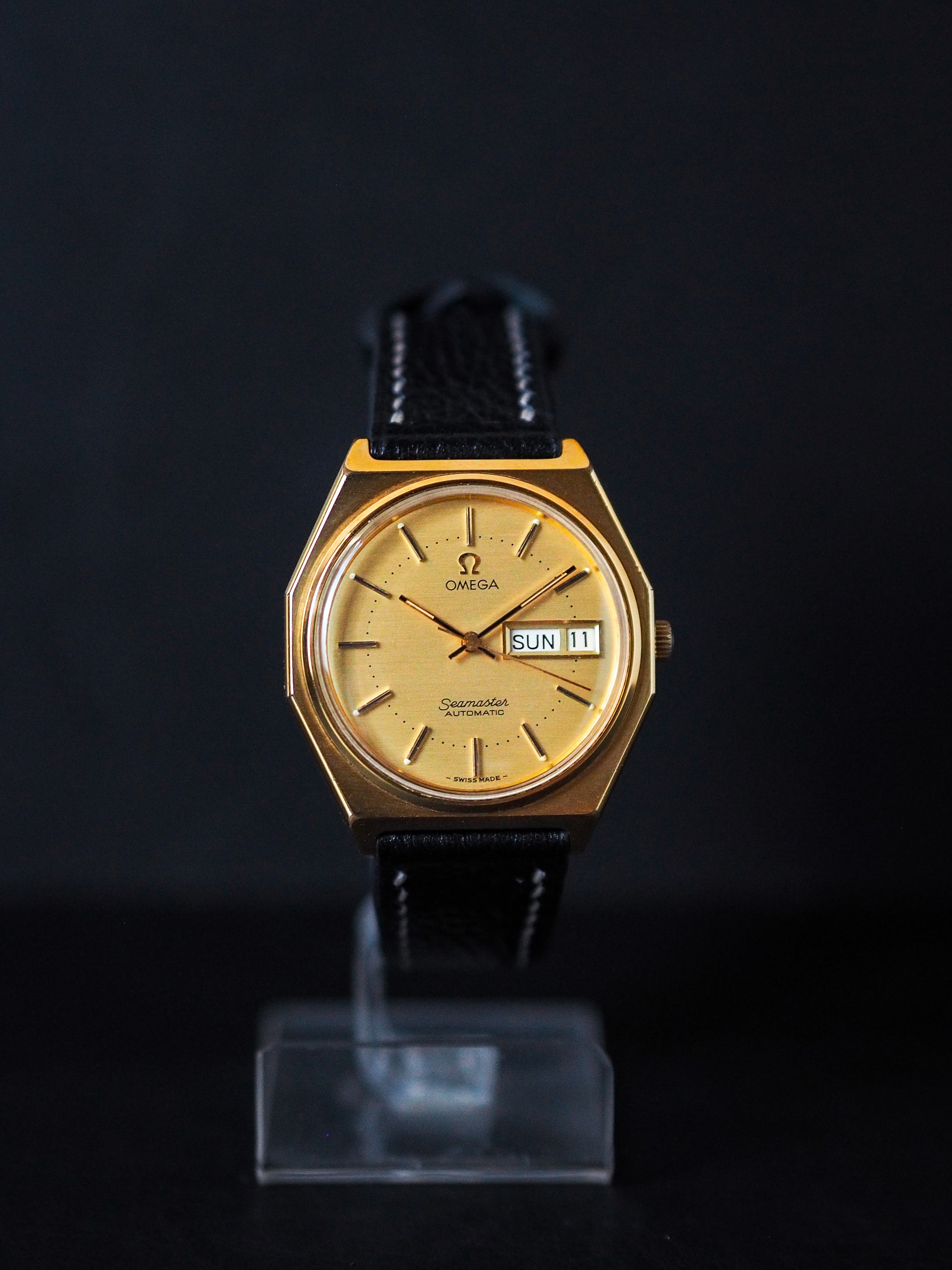 Omega Seamaster Cal. 1020 SGP Octagon Shape Gold Dial