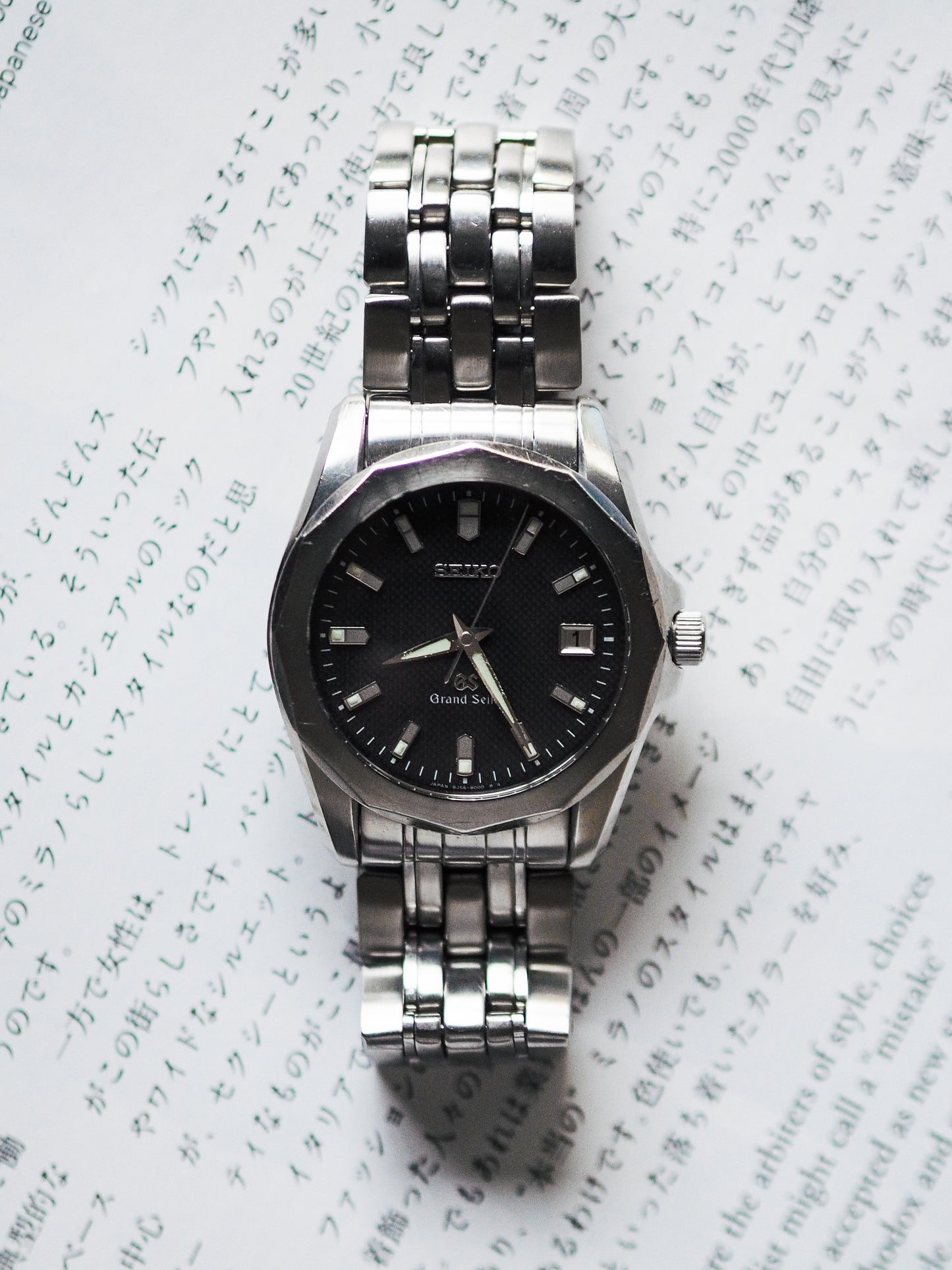 Grand Seiko Quartz SBGV001 Black Waffle Textured Dial