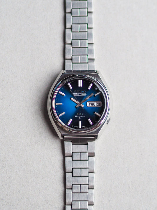 Seiko 5 Actus SS 6106-8690 JDM Dark Blue Sunburst Dial