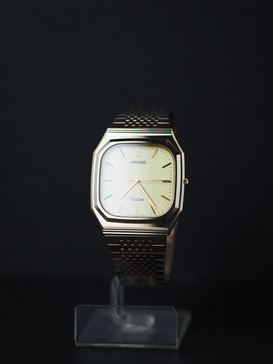 Seiko Dolce 8N41-5120 Tungsten Carbide Octagon Case Creamy Sand Textur