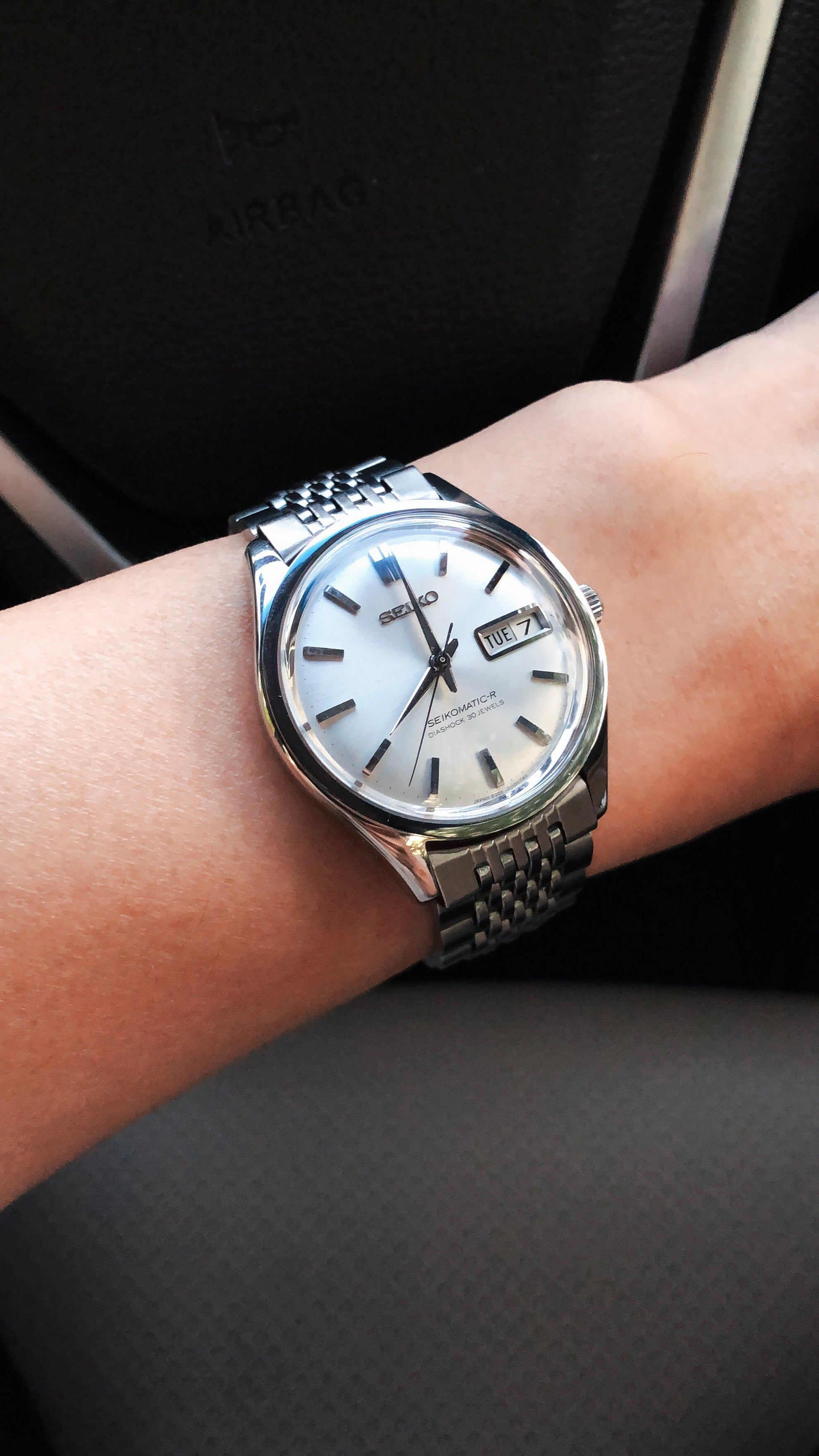 Seiko Seikomatic R 8306 8000 Silver Sunburst Dial