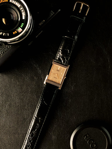 Seiko Dolce 1220-5120 Tank Double Bar Gold Dial