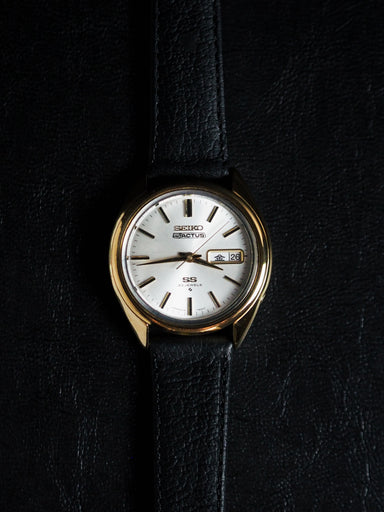 Seiko 5 Actus SS 6106-7480 Gold Case White Sunburst Dial