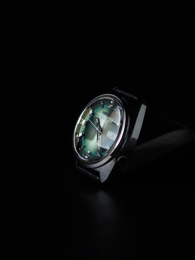 Seiko 5 Actus 7019-7210 Faceted Glass Green Sunburst Dial