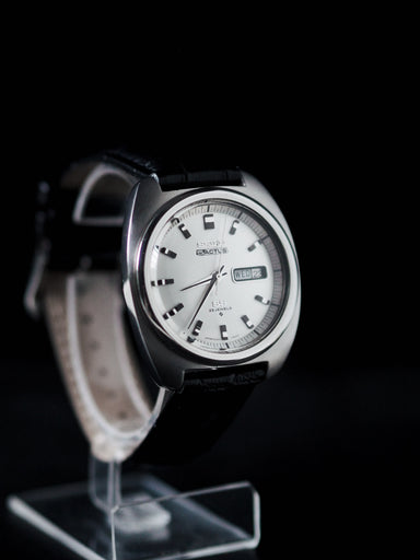 Seiko 5 Actus SS 6106-7420 JDM Cushion Shaped Silver Sunburst Dial