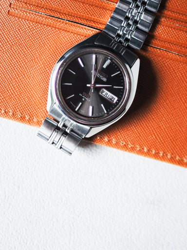 Seiko 5 Actus SS 6106-7460 JDM Black Sunburst Dial
