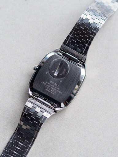 Seiko King Quartz 5856-5000 Blue Snowflake Textured Dial